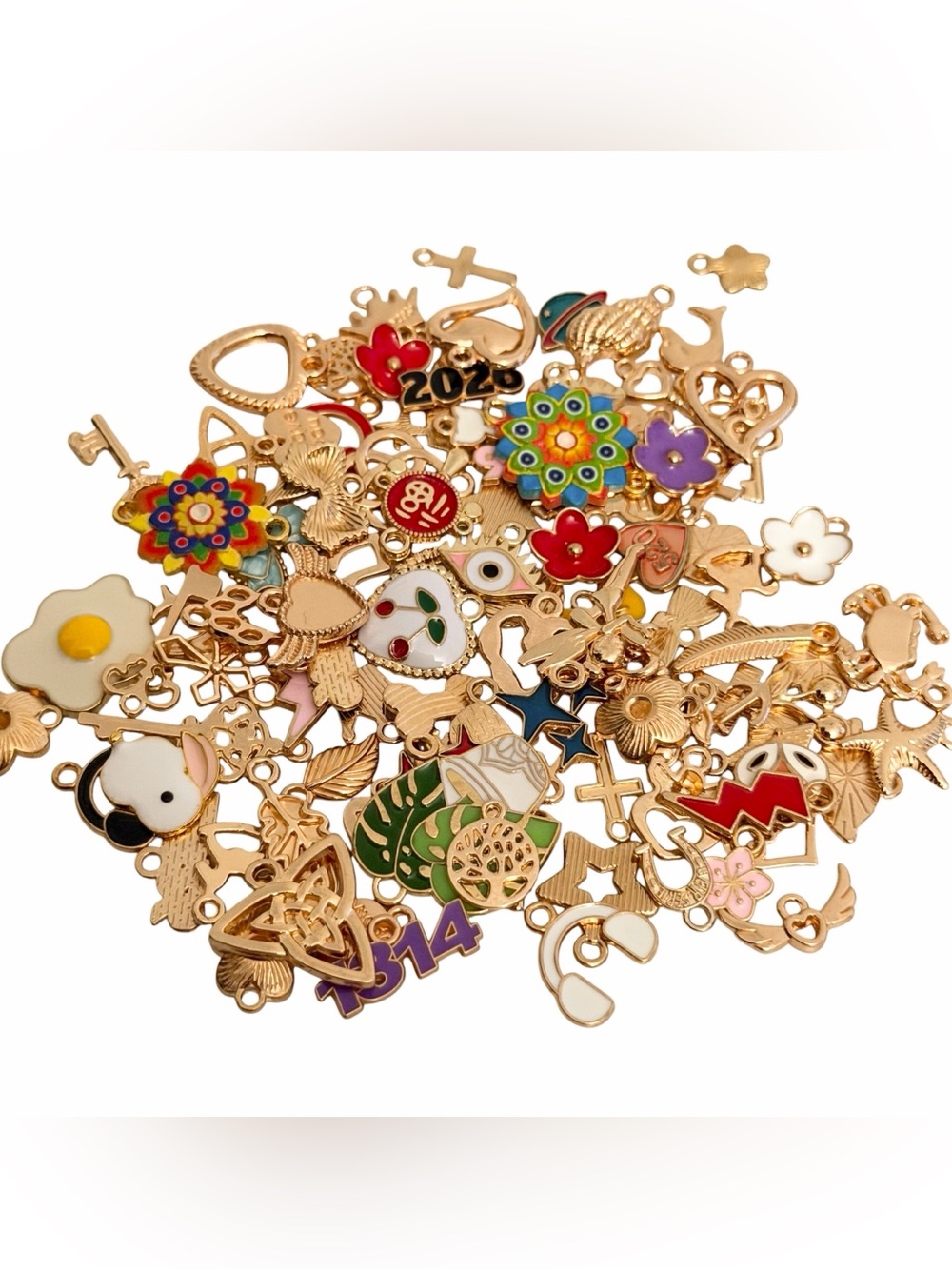 Charms Jewelry 105ct Gold-Toned Hearts Animals Flowers Leaf Celtic Knots